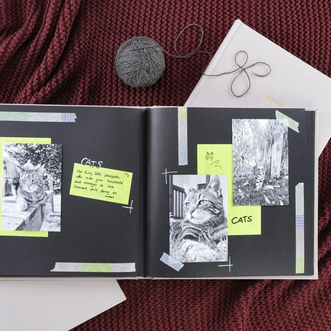 Фотоальбом Hama Memories Книга для самостоятельного оформления, 50 черных страниц, 25 x 25 см, тканевая обложка с золотым тиснением, серый, фото №5 Фотоальбом Hama Memories Книга для самостоятельного оформления, 50 черных страниц, 25 x 25 см, тканевая обложка с золотым тиснением, серый, фото №5