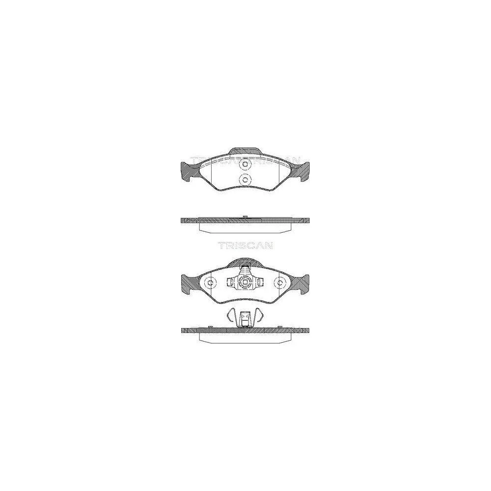 Комплект тормозных колодок, дисковый тормоз TRISCAN 8110 16014 для FORD MAZDA, передняя ось, фото №1