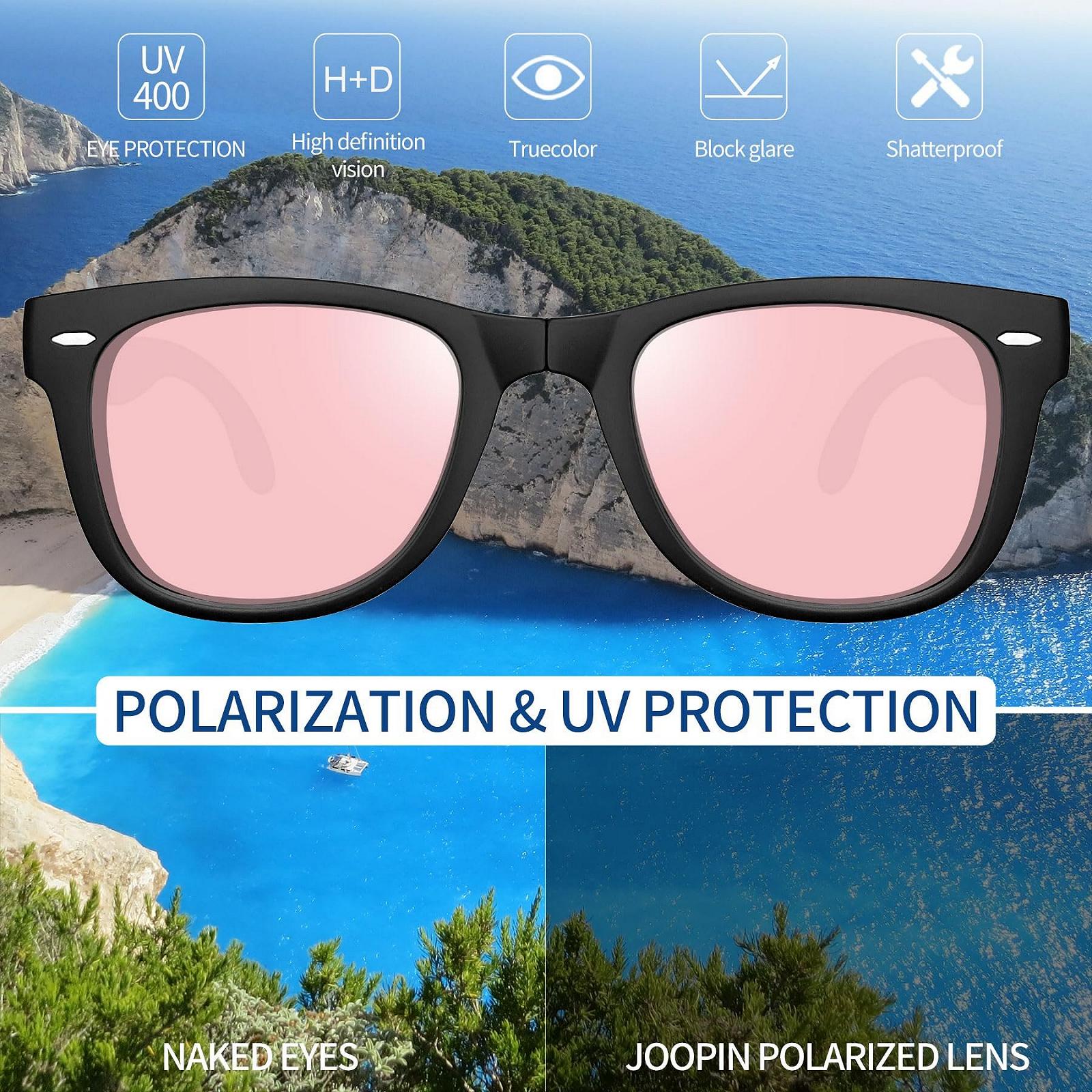 Сложные солнцезащитные очки Joopin Прямоугольные UV400 Мужские Женские для путешествий, автомобиля, активного отдыха, фото №5 Сложные солнцезащитные очки Joopin Прямоугольные UV400 Мужские Женские для путешествий, автомобиля, активного отдыха, фото №5