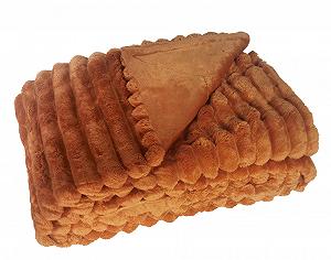 Покрывало Maxland Cuddly Blanket Modern 3D Corduroy Look Design 150 x 200 см Коричневый - Фото 1