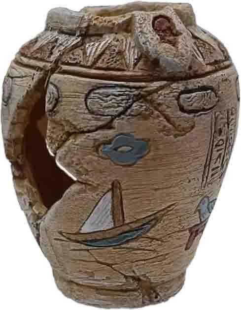 Декорация для аквариума EGITTO VASO C/PORO S Ваза старинная Египет маленькая 8,2x8,2x10 см A8111587, фото №2