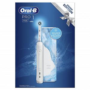 Зубна щітка Braun Oral-B Pro 1 750 White Design Edition з дорожнім футляром synthetic.ua - Фото 1