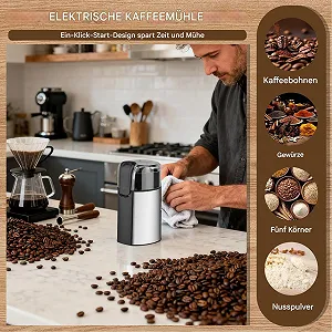 Кофемолка электрическая Kitchen Aid Automatic Dry Spice Mill Бобы мунг, специи, красная фасоль, кунжут, перец synthetic.ua - Фото 1