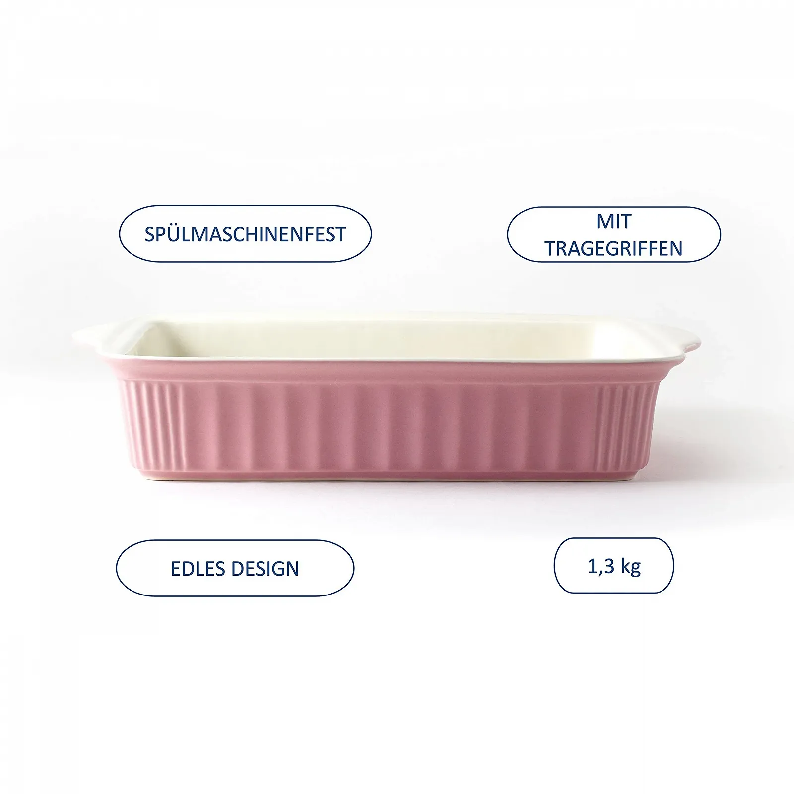 Форма для запікання Hanseküche Велика на 4 особи, керамічна, стійка до подряпин, антипригарна, фото №6