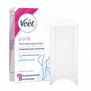 Восковые полоски Veet Pure Cold Wax Strips Easy-Gelwax Technology 40 шт. - Фото 1
