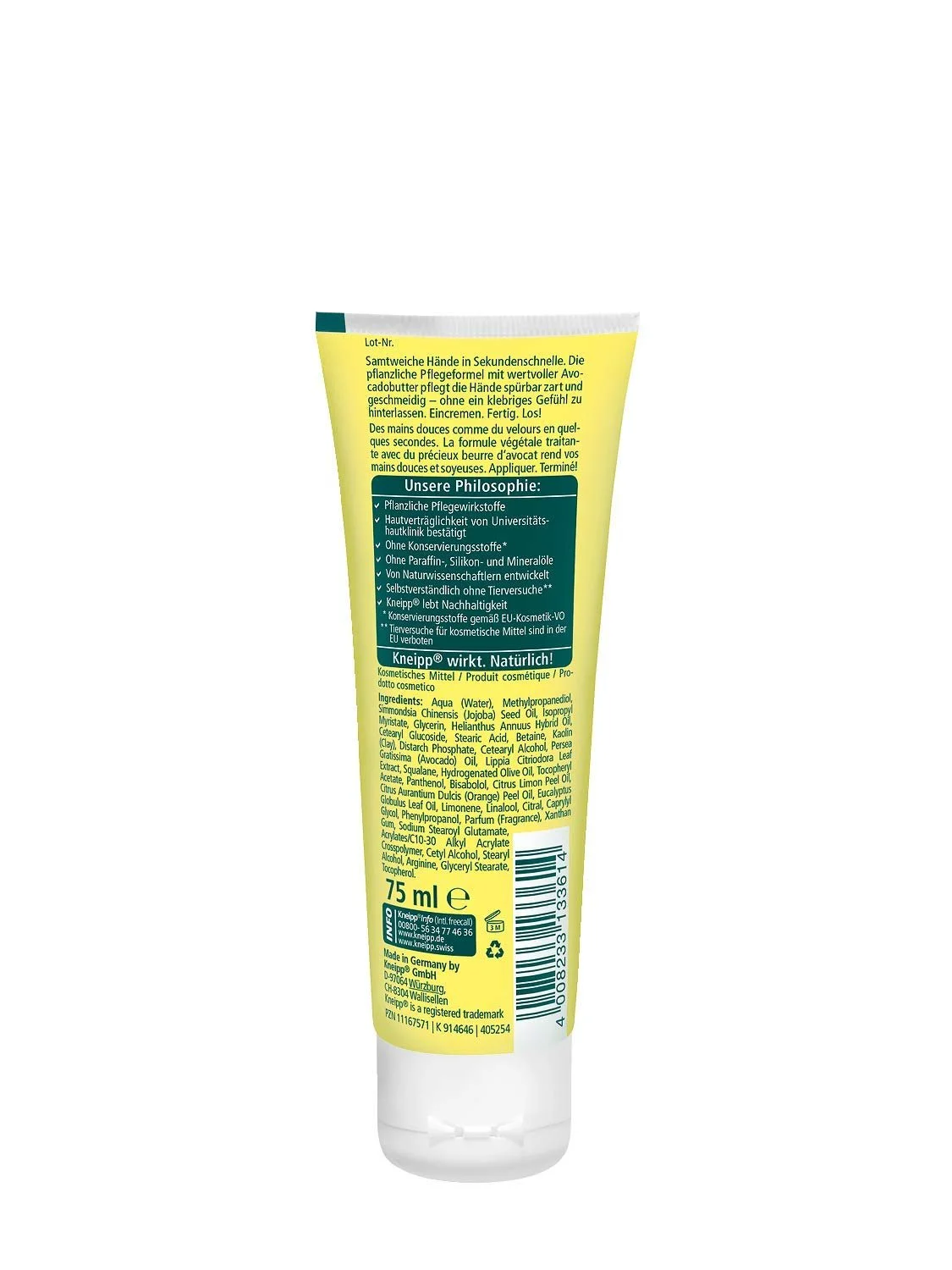 Крем для рук Kneipp Seconds 75 мл - упаковка з 4 штук, фото №2