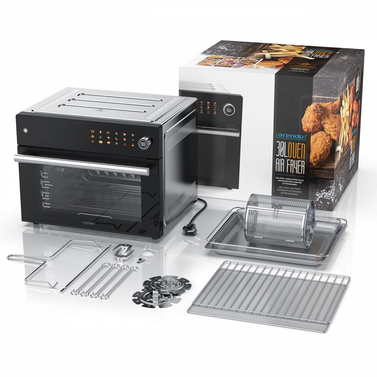 Мультипіч-піч Arendo Mini Oven 30 л 1800 Вт Stainless Steel, фото №8 Мультипіч-піч Arendo Mini Oven 30 л 1800 Вт Stainless Steel, фото №8