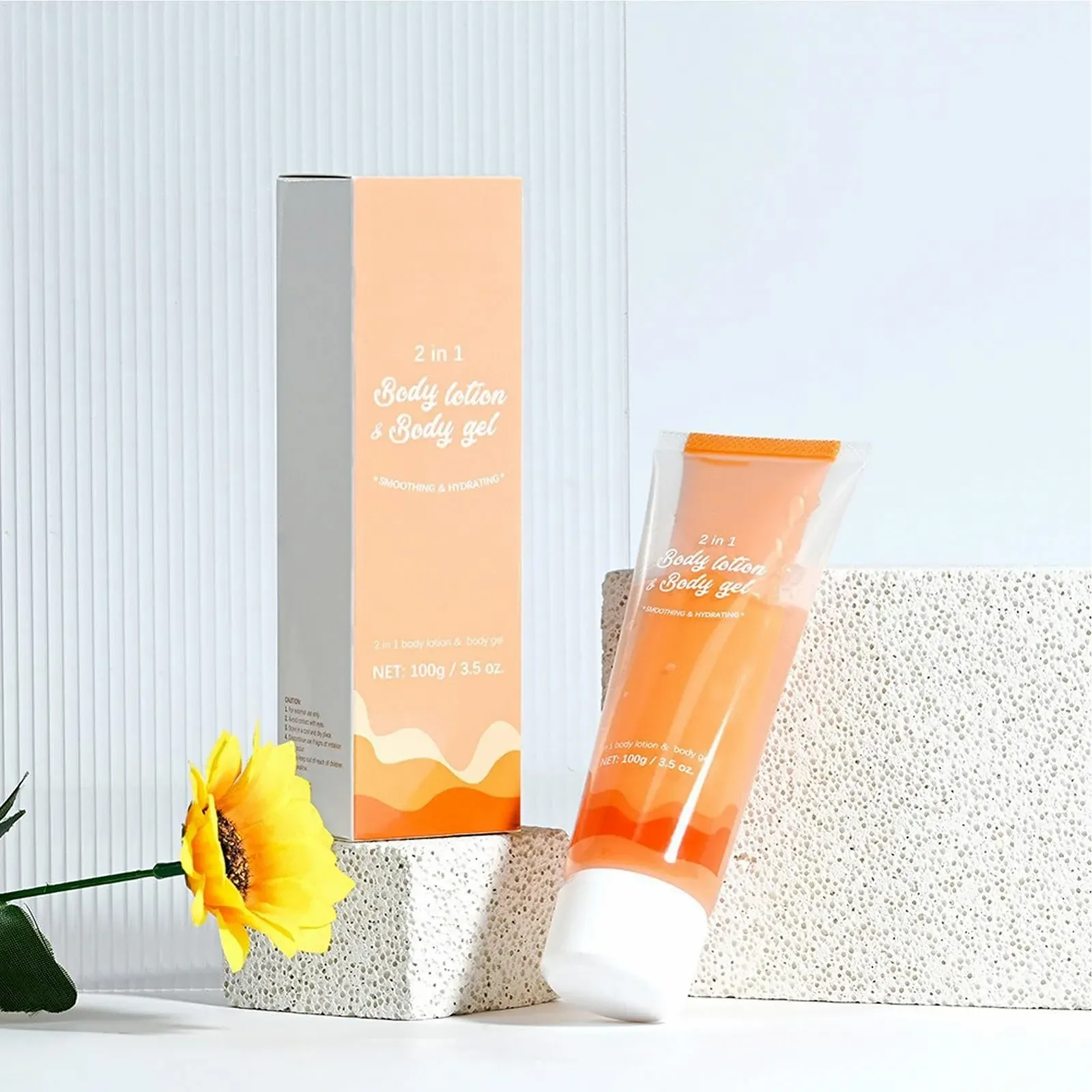 Гель-лосьон для тела, лосьон для сухой кожи, увлажняющий гель для кожи 2-в-1, успокаивающий лосьон для кожи с двойной тубой, увлажняющее восстанавливающее средство для тела с длительным сроком годности, 100 г, фото №3