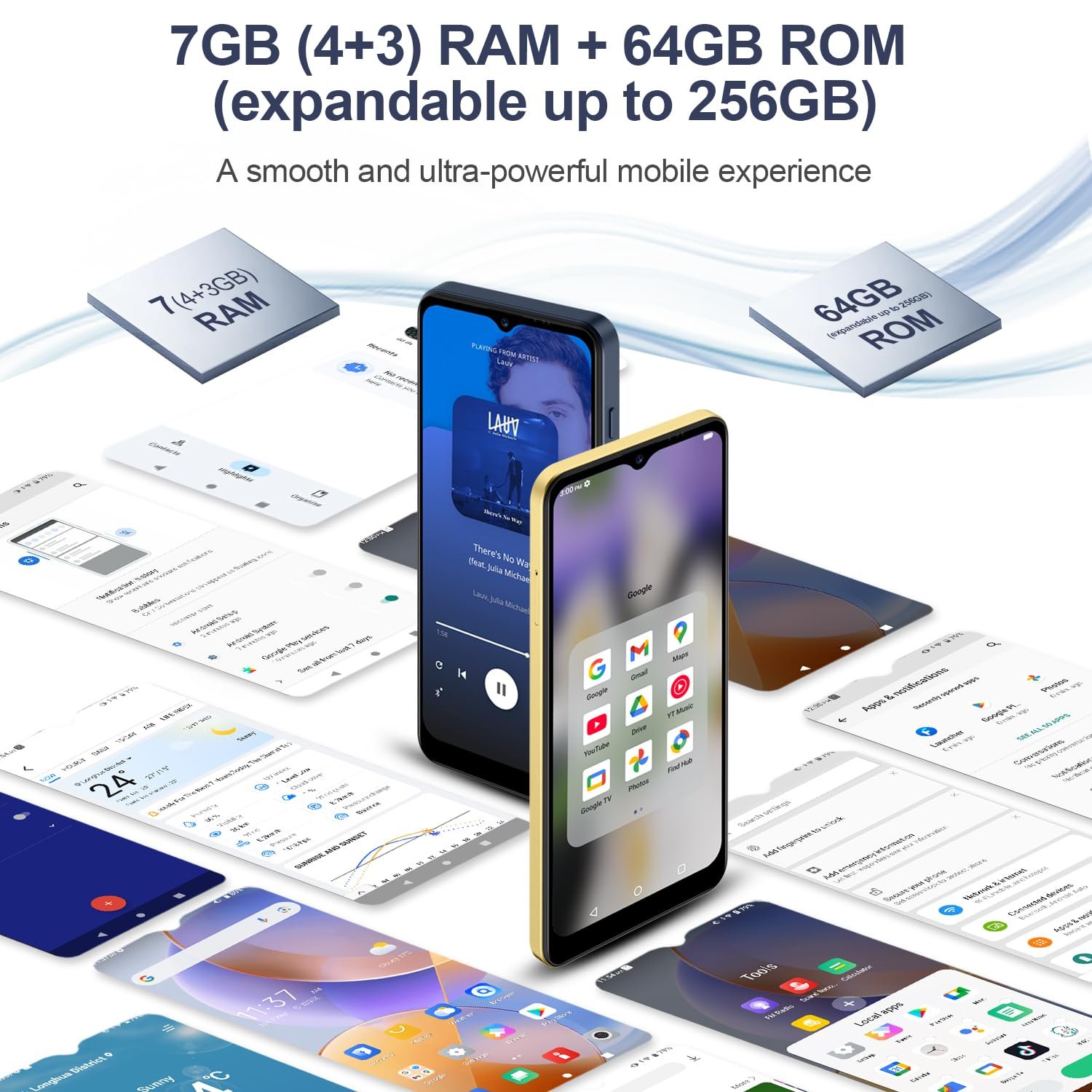 Смартфон invens Halo 5 6.52" HD+ 7GB+64GB/256GB 5000mAh 16MP Dual SIM Face ID, фото №8 Смартфон invens Halo 5 6.52" HD+ 7GB+64GB/256GB 5000mAh 16MP Dual SIM Face ID, фото №8