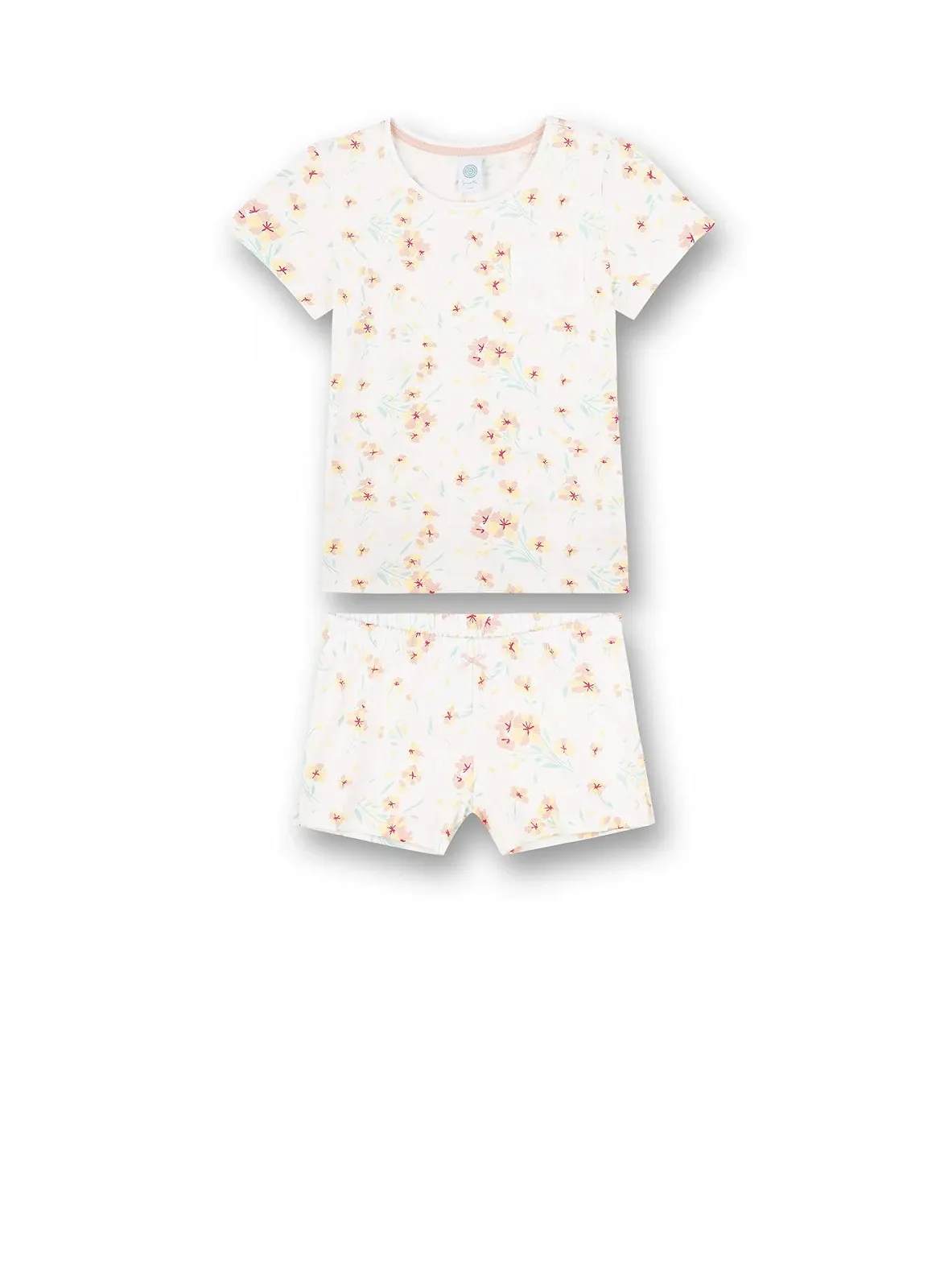 Пижама Sanetta для девочек Шорты Allover Beige, фото №1 Пижама Sanetta для девочек Шорты Allover Beige, фото №1