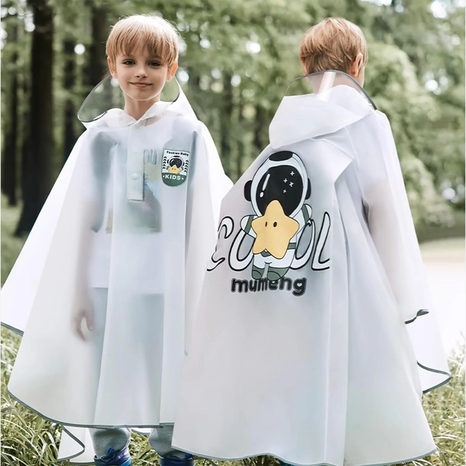 Дождевой плащ EQWIGKEIT, детский унисекс дождевик, дождевая одежда для мальчиков и девочек, велосипедное дождевое пончо, дышащее дождевое пончо, легкий с капюшоном, водонепроницаемая дождевая куртка, фото №2 Дождевой плащ EQWIGKEIT, детский унисекс дождевик, дождевая одежда для мальчиков и девочек, велосипедное дождевое пончо, дышащее дождевое пончо, легкий с капюшоном, водонепроницаемая дождевая куртка, фото №2