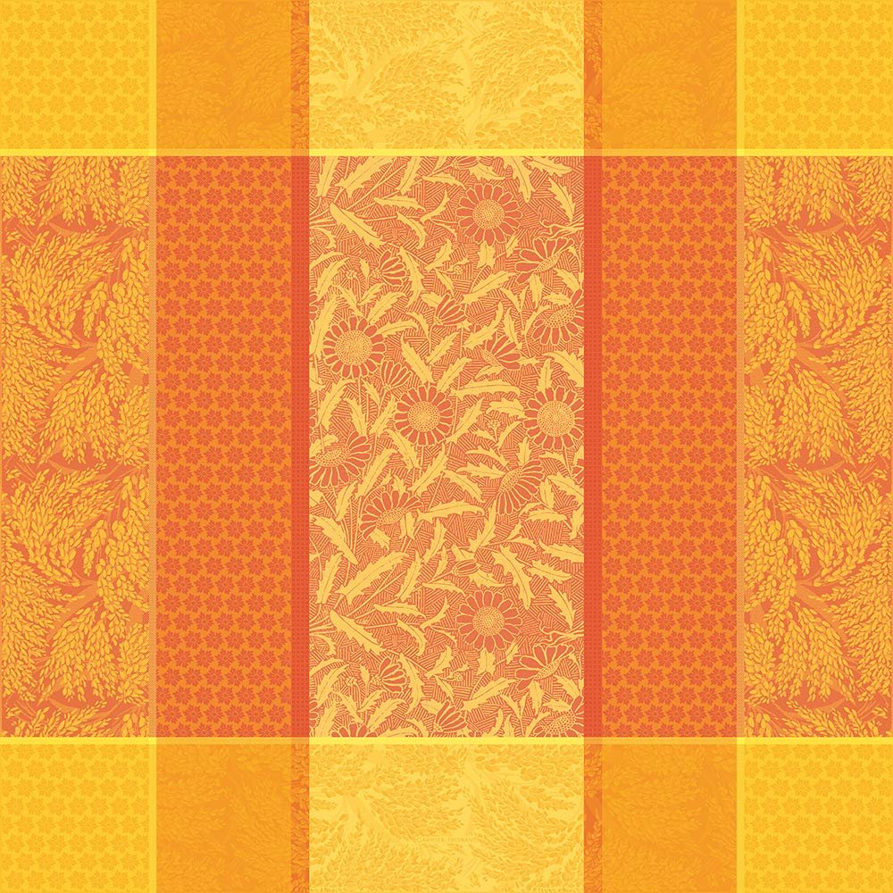 Скатертина Garnier-Thiebaut Graminated Orange 100% Pure Cotton помаранчева, фото №3