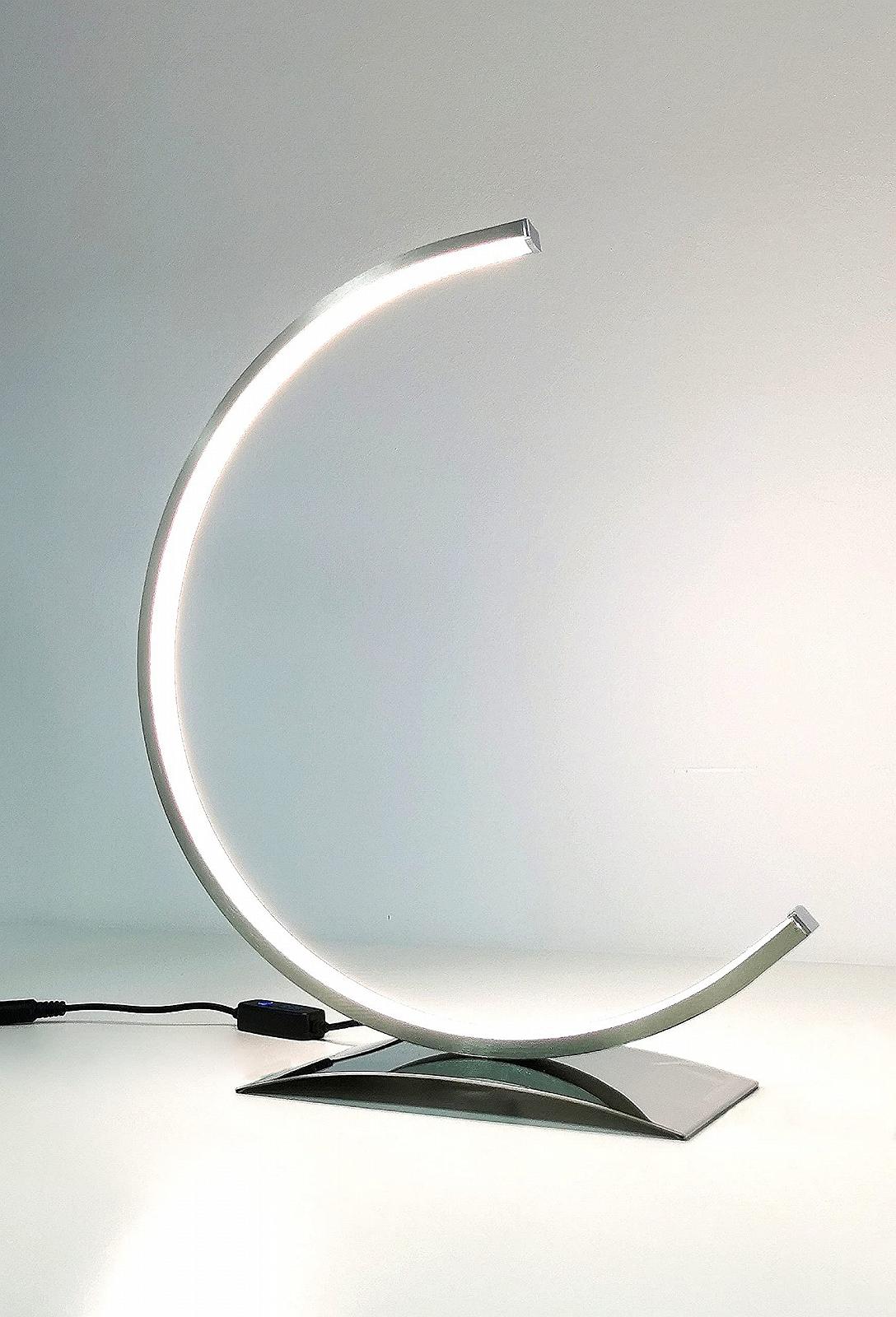 Настільна лампа Trango Moonlight 2019-03S з регулюванням яскравості та кольору CCT 3000K-6500K, LED 12.5 Вт матовий нікель/хром, фото №6