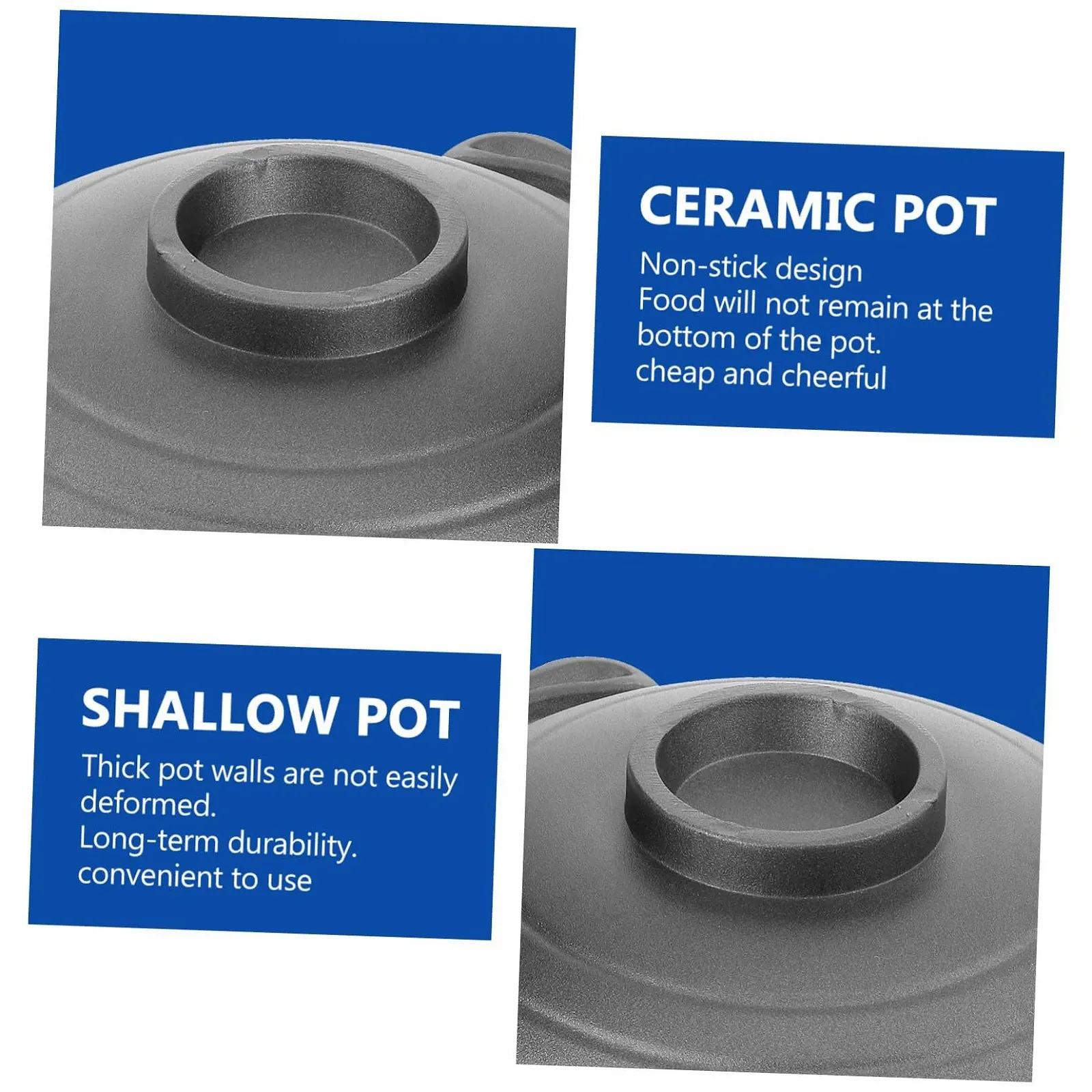 Керамическая кастрюля Cabilock 18 см антипригарная для риса и бибимбапа, фото №2