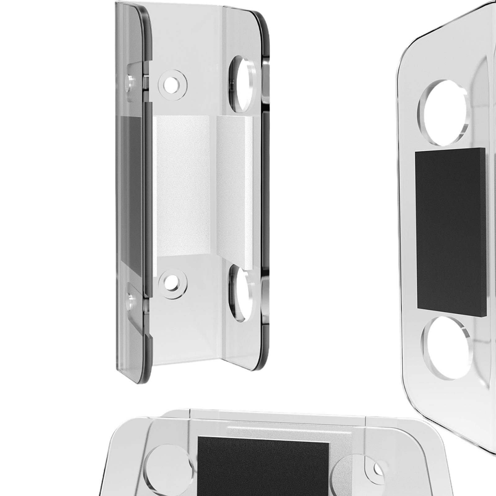 Тримач для ноутбука для встановлення на стільницю/під стільницю, захисні накладки, покращена стабільність, проста установка, міцний, прозорий, фото №5