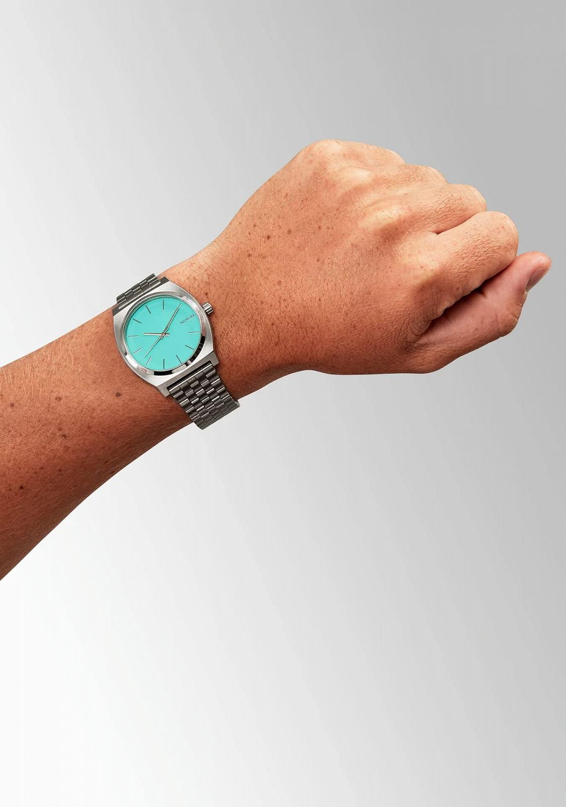 Часы унисекс Nixon A045-2084-00, серебристый, бирюзовый, браслет, фото №5 Часы унисекс Nixon A045-2084-00, серебристый, бирюзовый, браслет, фото №5