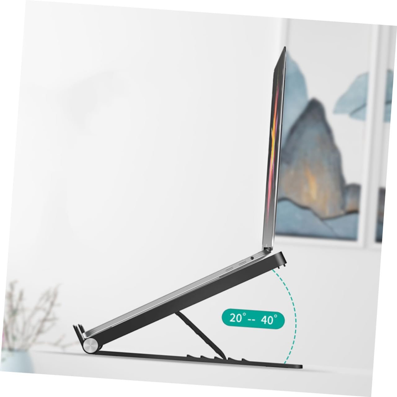 Підставка для ноутбука регульована по висоті складна портативна легка, фото №3