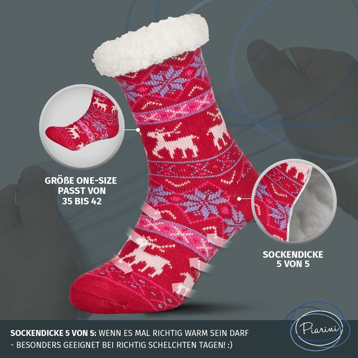 1 пара Теплых носков с ABS подошвой, Женские носки, Домашние носки, Зимние носки с антискользящими пупырышками, фото №4