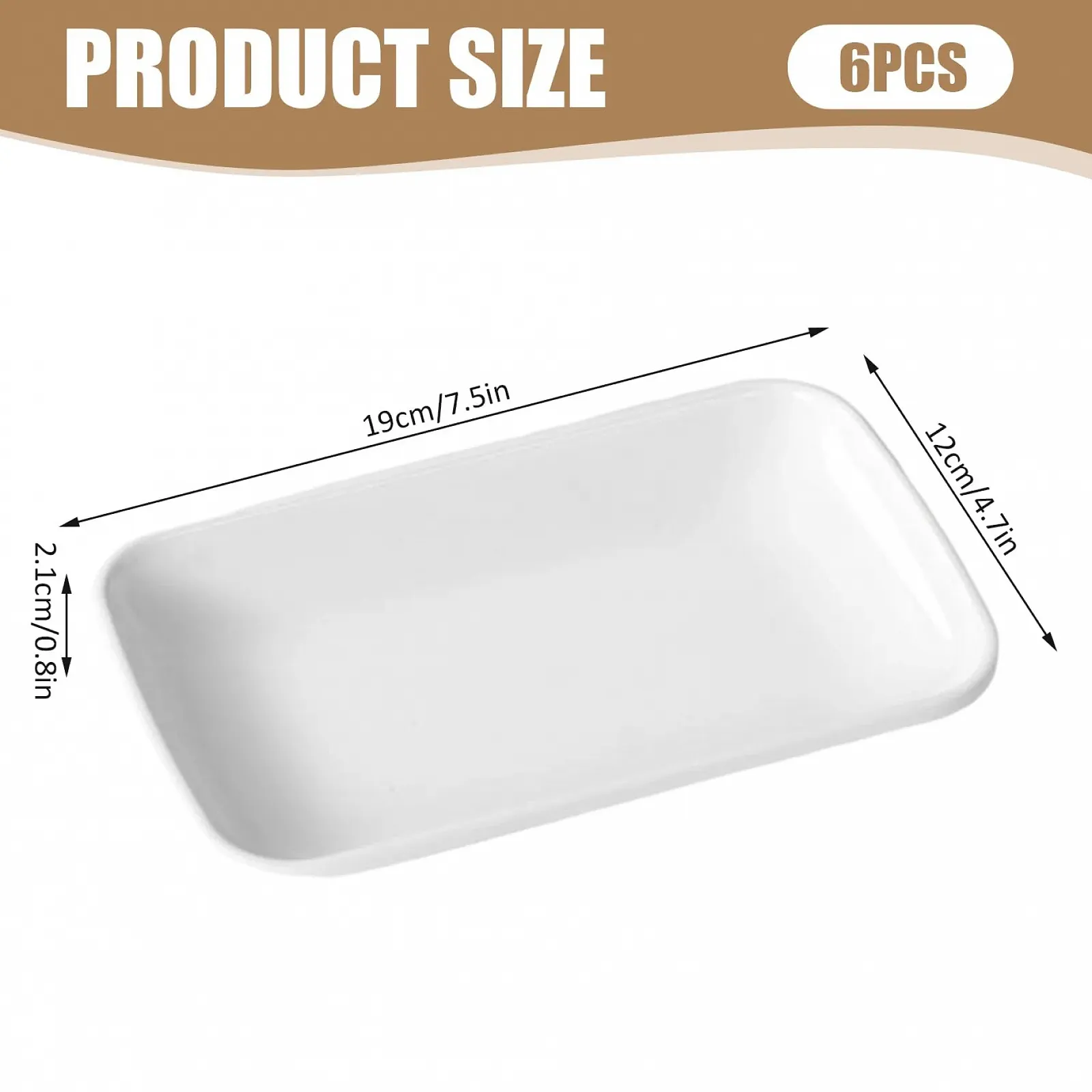 Форми для запікання керамічні прямокутні 6 шт 19,1 x 11,9 x 2 см, фото №6 Форми для запікання керамічні прямокутні 6 шт 19,1 x 11,9 x 2 см, фото №6