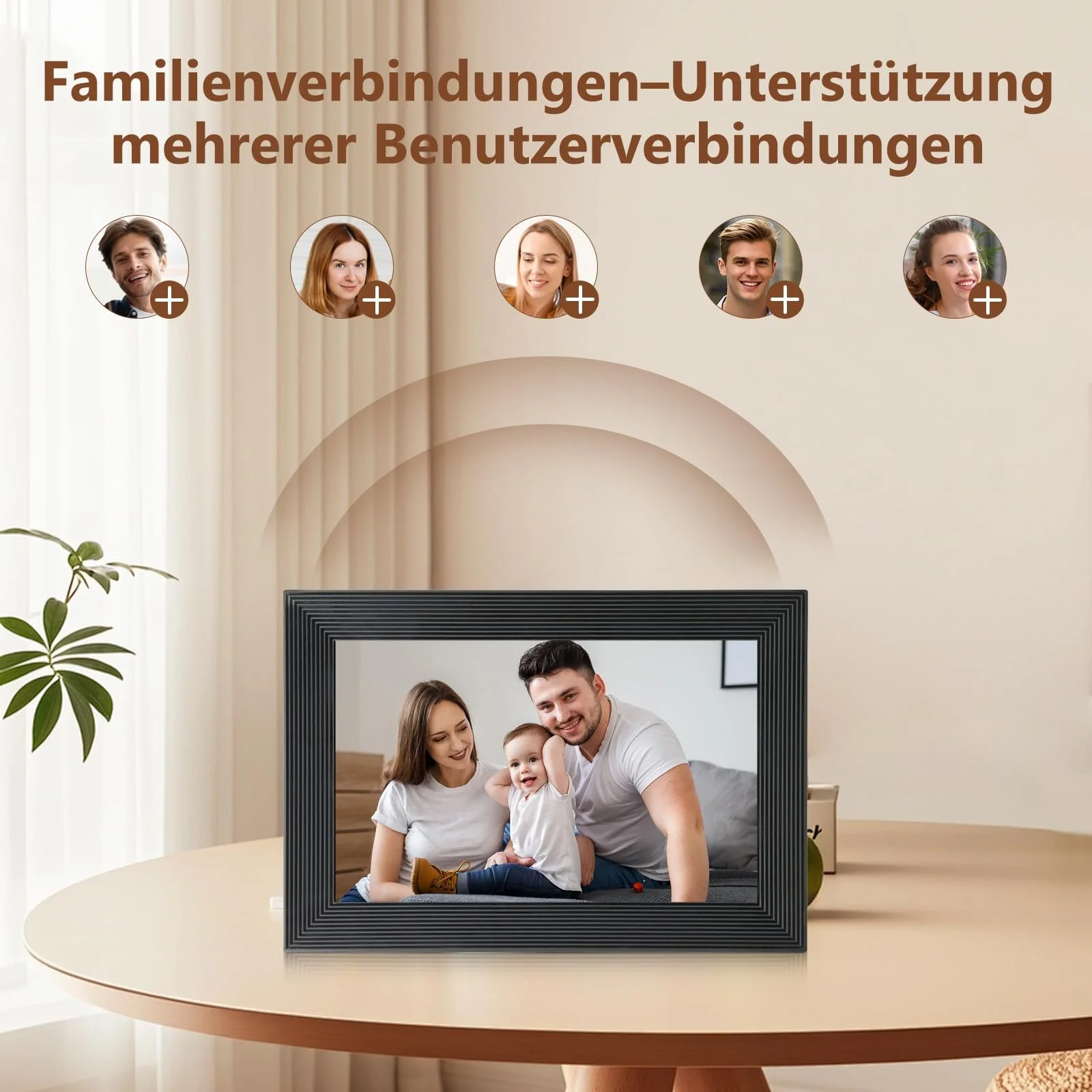 Цифровая фоторамка Golony Frameo 10 Inch 1920 x 1200 IPS Touch Screen WiFi 32GB Black, фото №6