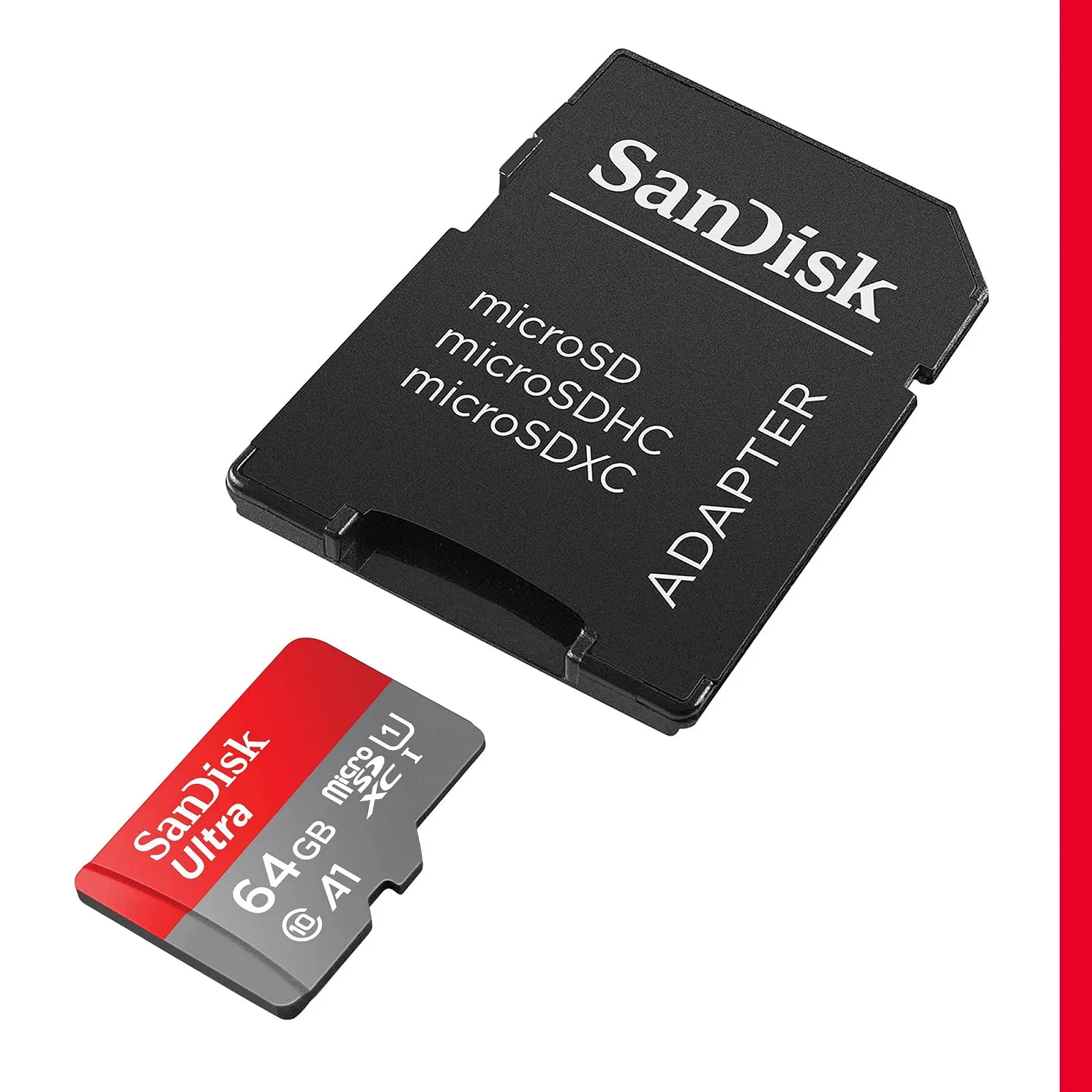 Карта памяти SanDisk Ultra Android microSDXC UHS-I 64GB + Adapter A1 Class 10 U1 140 МБ/с, фото №2 Карта памяти SanDisk Ultra Android microSDXC UHS-I 64GB + Adapter A1 Class 10 U1 140 МБ/с, фото №2