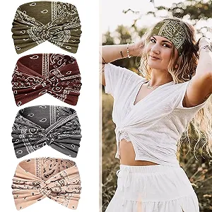 Пов'язка на голову Жіноча літня в стилі бохо, еластична - Фото 1