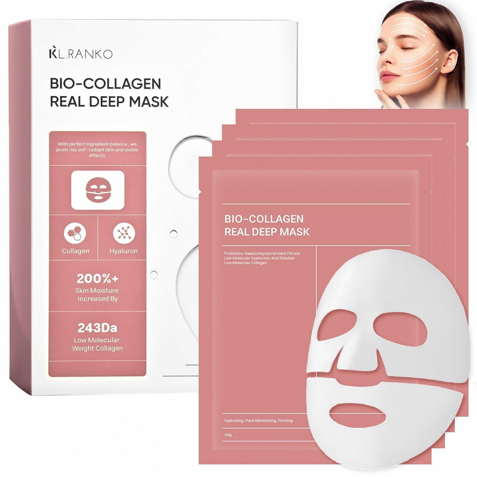 Маска для обличчя Collagen Real Deep Organic, 8 шт, фото №1