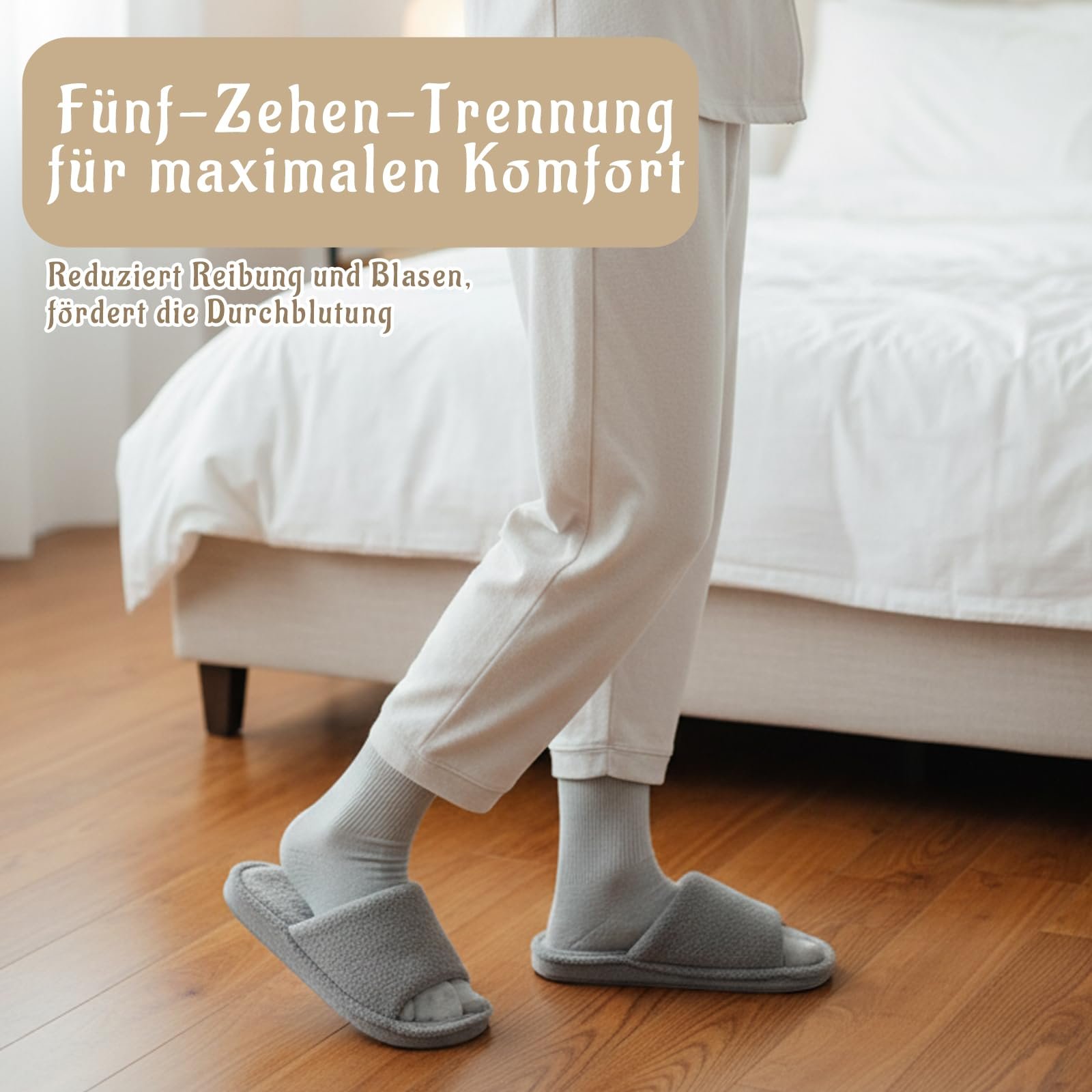 Женские носки для пальцев ног Хлопковые 4 пары Размер 39-42, фото №4