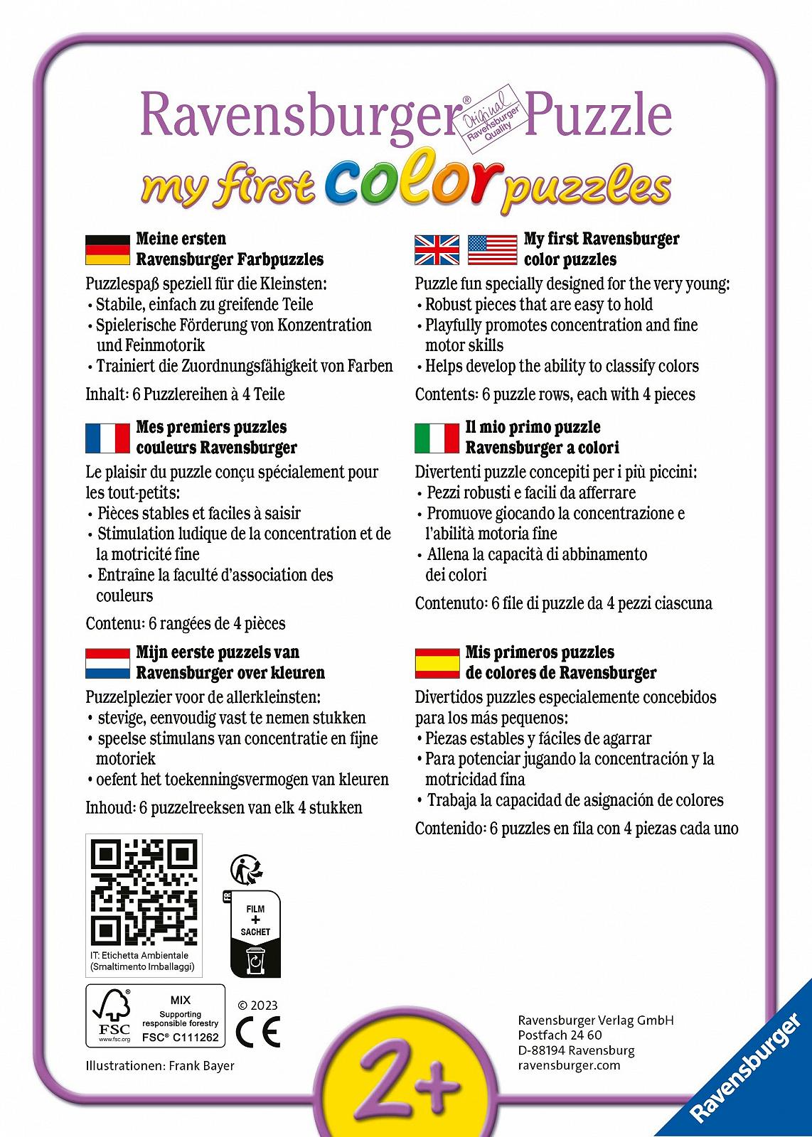 Пазл Ravensburger 03150 Learning Colours 6 x 4 детали, фото №8