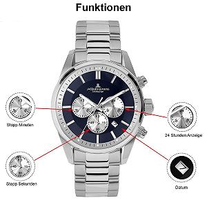 Годинник Jacques Lemans Sport Chronograph Barcelona 42 мм, 10 ATM synthetic.ua - Фото 1