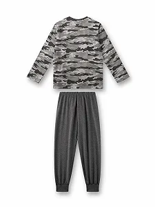 Піжама Sanetta для хлопчиків, довга, сіра synthetic.ua - Фото 1