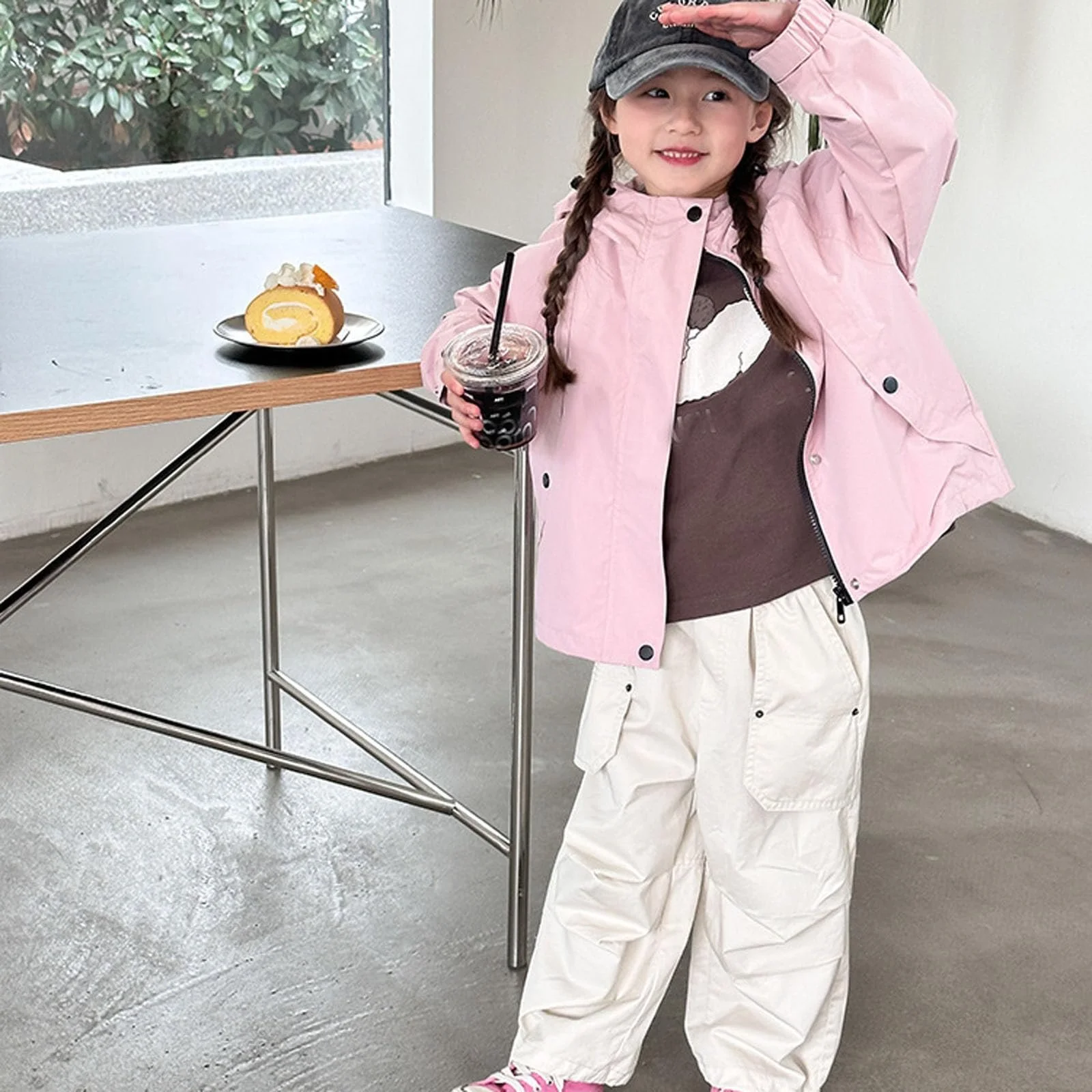 Дитяча вітрозахисна куртка з капюшоном Generisch, водовідштовхувальна, фото №3