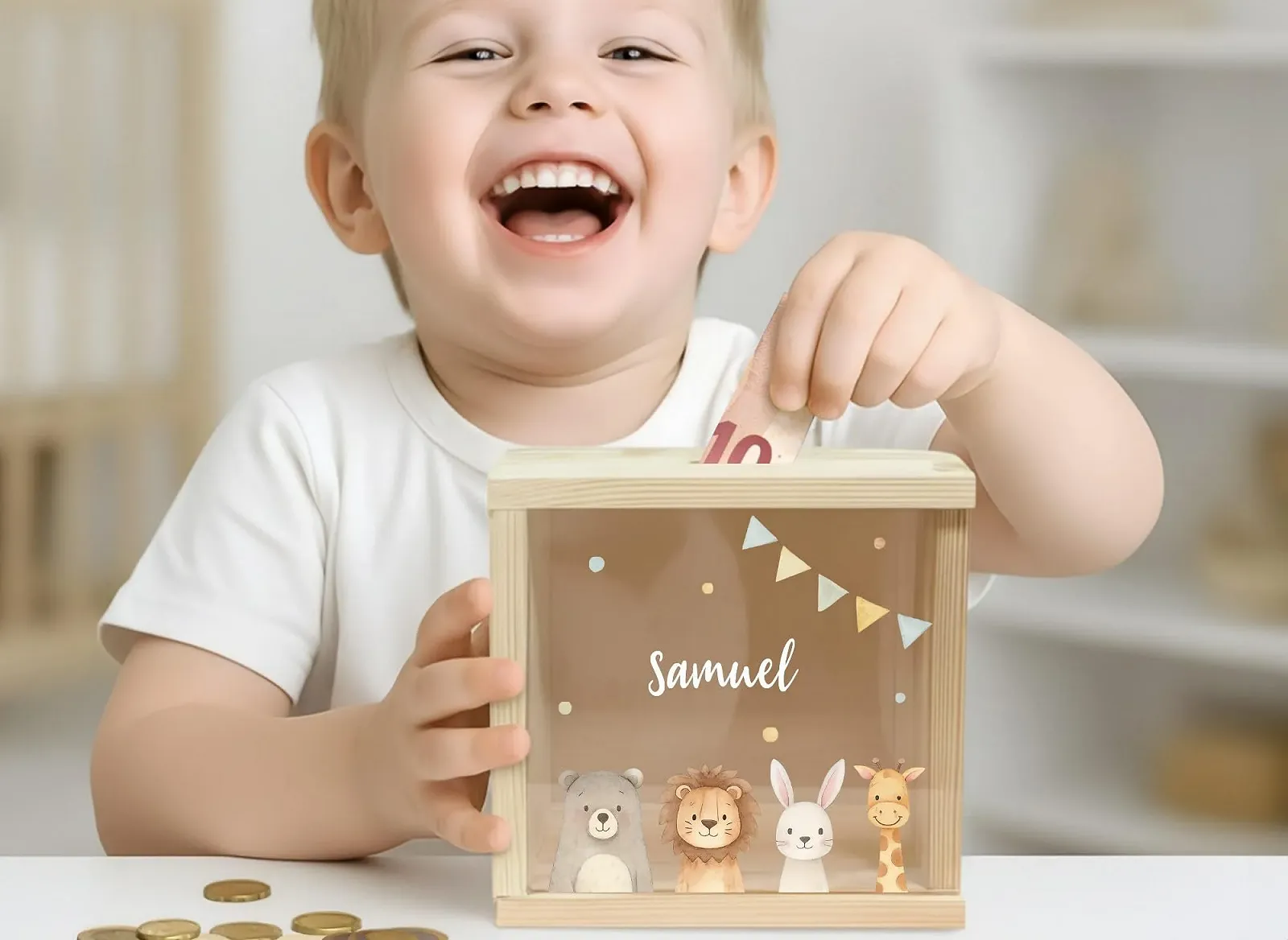 Скарбничка Little-Deco Wood персоналізована дерево, фото №2