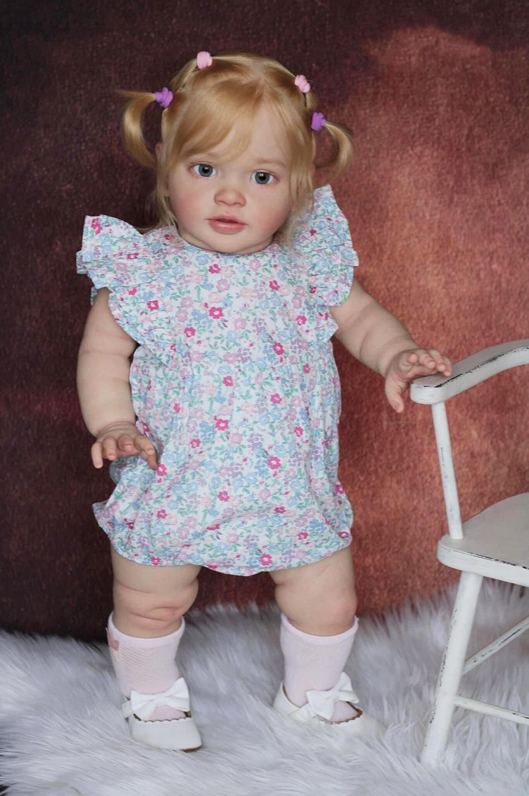 Кукла Zero pam Reborn Baby Girl 26 дюймов 70 см Большого размера Как настоящая малышка, фото №4