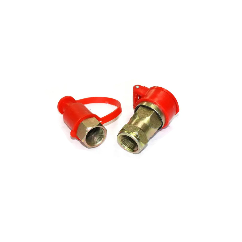 Соединение шлангов быстроразъемное Евро груша М22х1,5 к-кт с красными заглушками СТМ S I L A БРС-246, фото №1