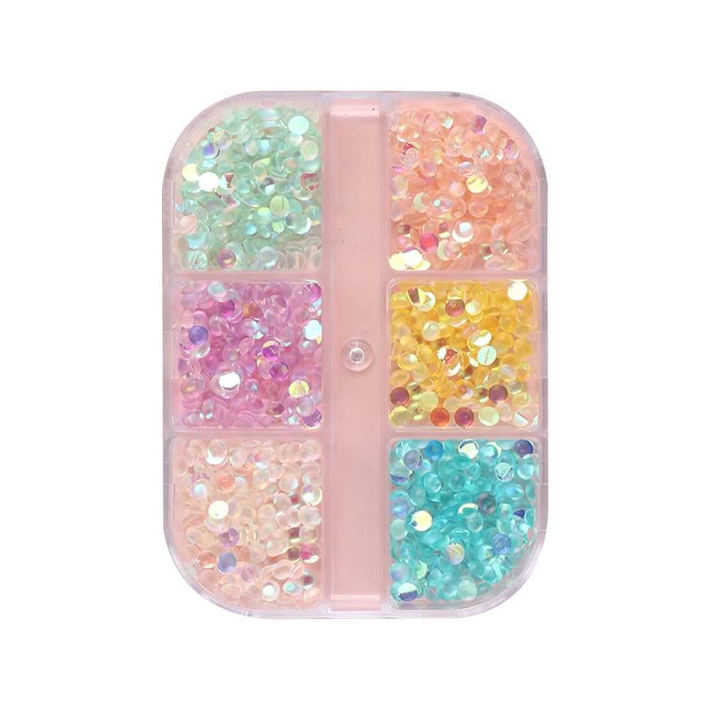 Намистини для нігтів 3D Aurora Mermaid Різнокольорові кришталеві камінці, фото №1