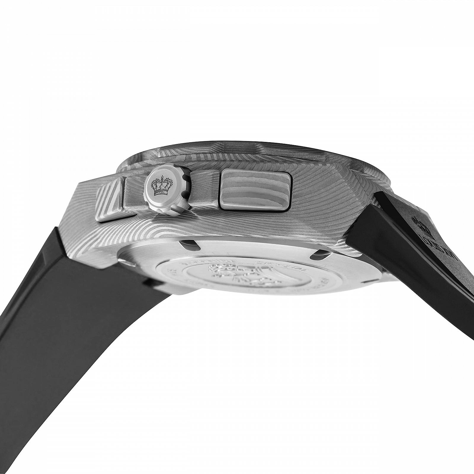 Годинник LOUIS XVI La Vauguyon Damascus 1201 чоловічий чорний з сталевим та гумовим ремінцем Super-LumiNova хронограф аналоговий автоматичний, фото №5 Годинник LOUIS XVI La Vauguyon Damascus 1201 чоловічий чорний з сталевим та гумовим ремінцем Super-LumiNova хронограф аналоговий автоматичний, фото №5