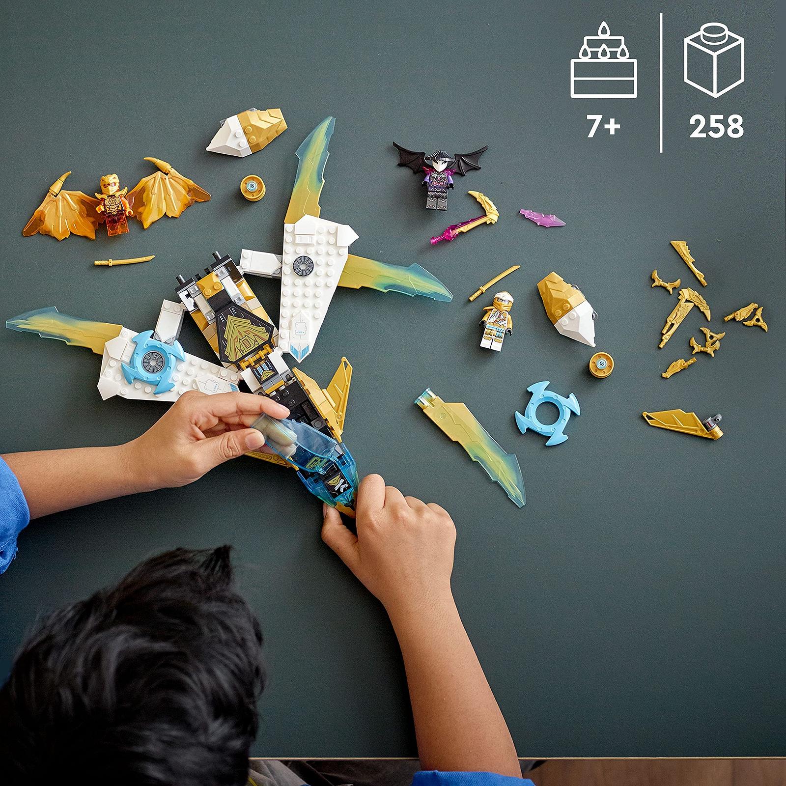 Конструктор LEGO Ninjago 71770 Самолет Золотого Дракона Зейна для детей 7+ лет с минифигурками Коула и Зейна, фото №6