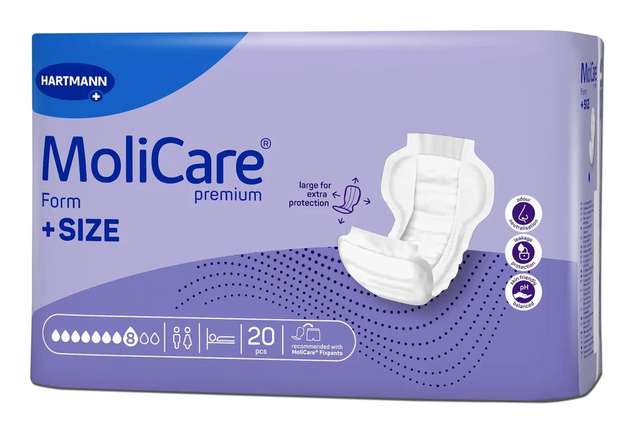 Прокладки MoliCare Premium Form SIZE 8 капель 20шт анатомической формы при недержании, фото №4