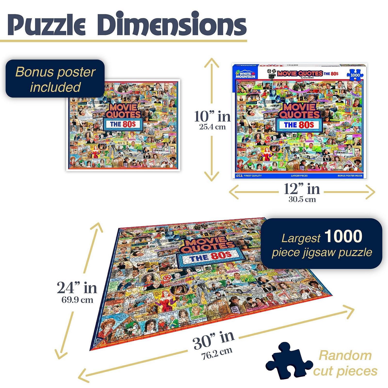 Пазл White Mountain Puzzles Movie Quotes The 80s Popular Pop Culture 1000 елементів, фото №3