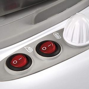 Парогенератор Girmi ST03 / 2000 Вт / 3 Бар / Алюмінієва підошва / Сухе та парове прасування / Біло-сірий synthetic.ua - Фото 1