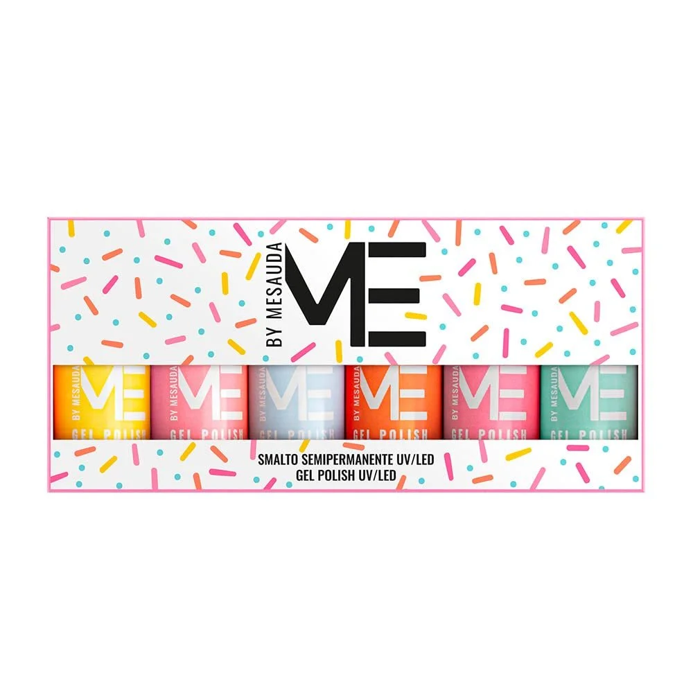 Гель-лак Mesauda ME Gel Polish Ice Lollies 4.5 мл x 6 - Упаковка из 6 полупостоянных лаков для ногтей, фото №1 Гель-лак Mesauda ME Gel Polish Ice Lollies 4.5 мл x 6 - Упаковка из 6 полупостоянных лаков для ногтей, фото №1