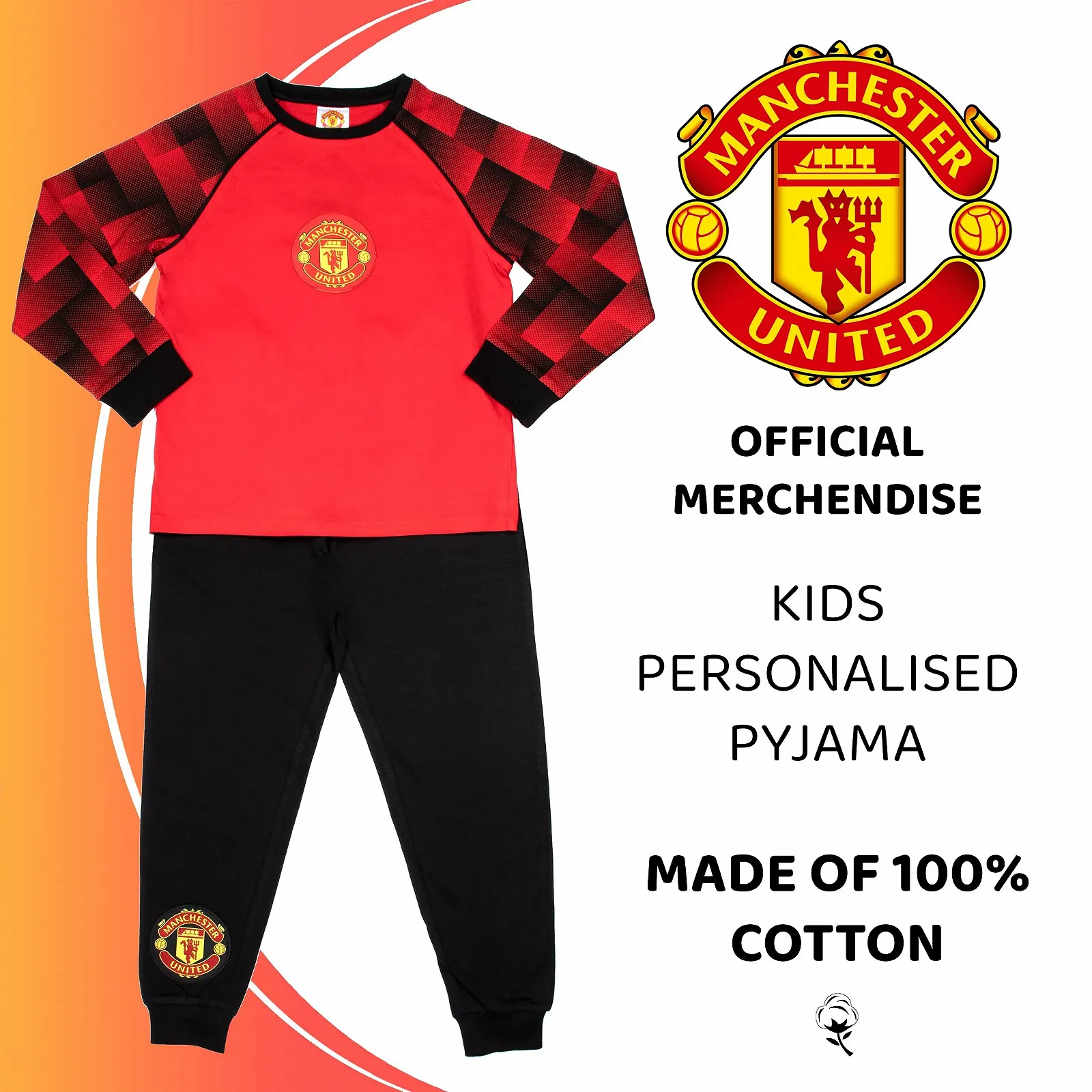 Піжама Manchester United FC Дитяча Персоналізована, фото №5