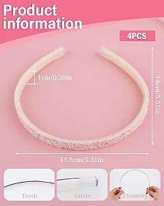 Обруч для волосся Модний Блискучий Райдужний synthetic.ua - Фото 1