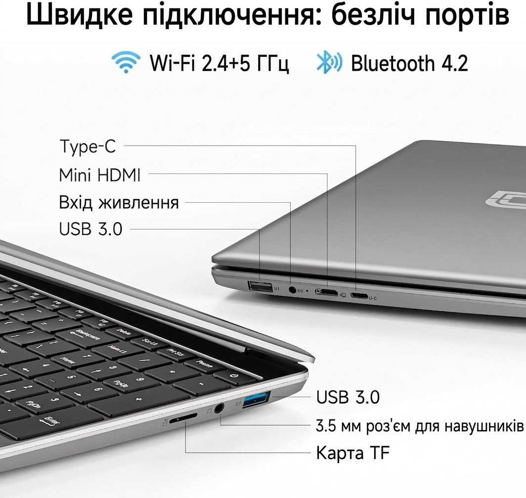 Ноутбук 15.6" Jumper EZbook S7 Intel N95 RAM 16GB SSD 512GB Win11 (UKR), фото №5
