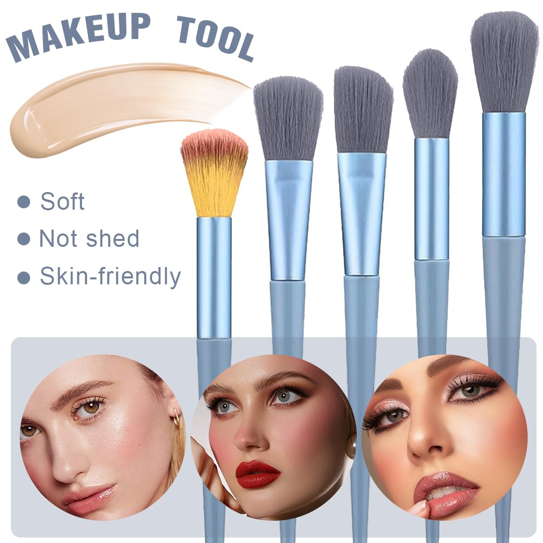 Набір MKVZIYE Makeup Brush Set 13 шт чорний, фото №2