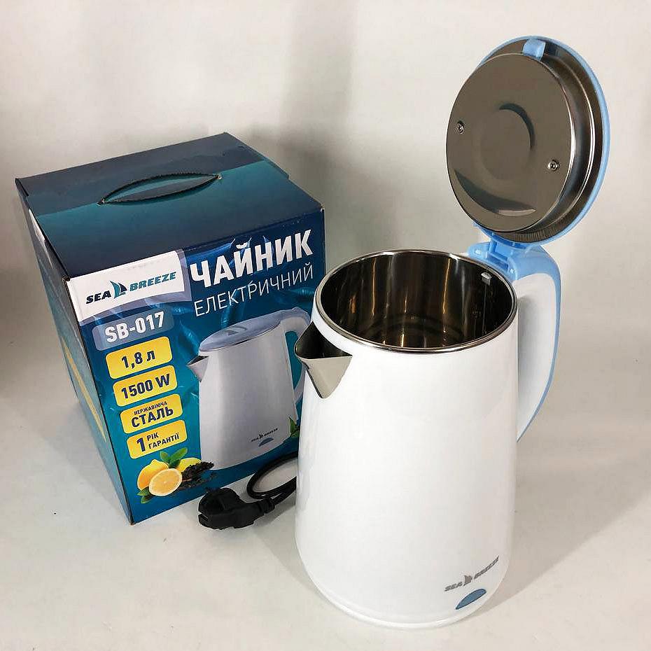 Электрочайник SeaBreeze SB-017 / 1,8 Л стильный электрический чайник електро, фото №7