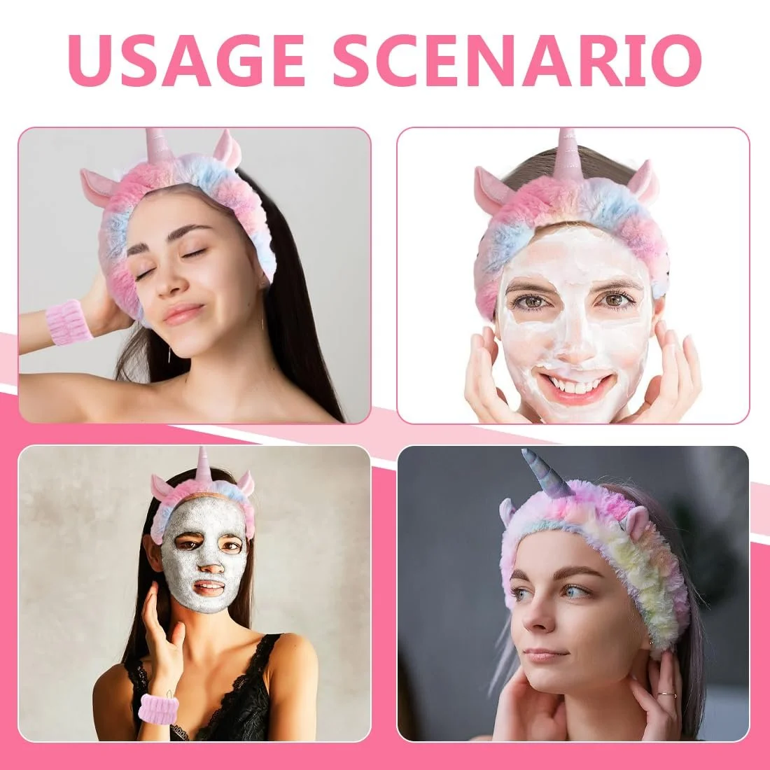 Жіноча пов'язка на голову, Еластична для вмивання обличчя, фото №6 Жіноча пов'язка на голову, Еластична для вмивання обличчя, фото №6