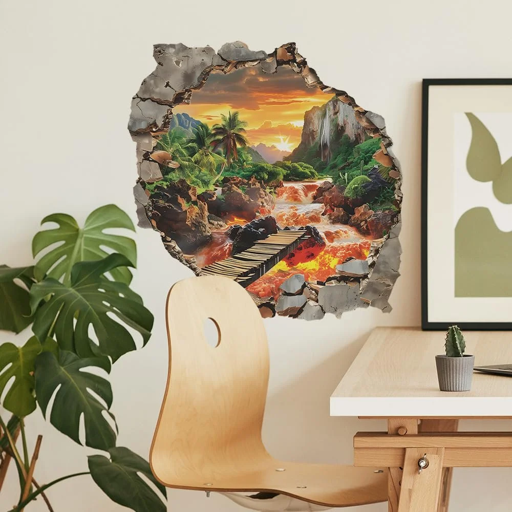 Наклейка на стіну 3D Jurassic Flammberg Пальми Вінілова, фото №2 Наклейка на стіну 3D Jurassic Flammberg Пальми Вінілова, фото №2