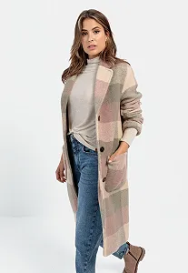 Вовняне пальто camel active з лацканами synthetic.ua - Фото 1